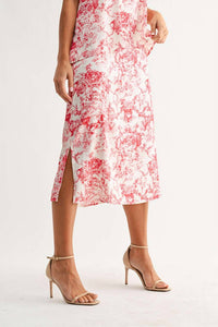 Joh Jareth Midi Skirt in red - women's skirt