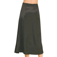 Pinch - Women's Silky Block Detailed Midi Skirt