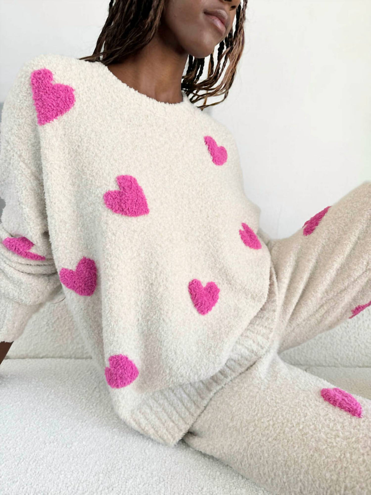 Splendid - Fuzzy Sweater Pajama Set