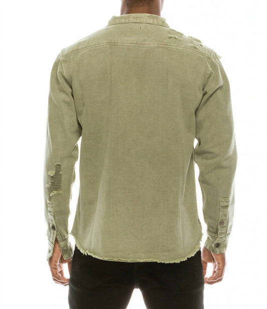 Victorious - Long Sleeve Button Up Denim Jean Shirt Jacket