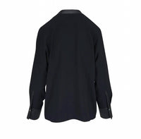 Vince - Leather Trim Dolman Top