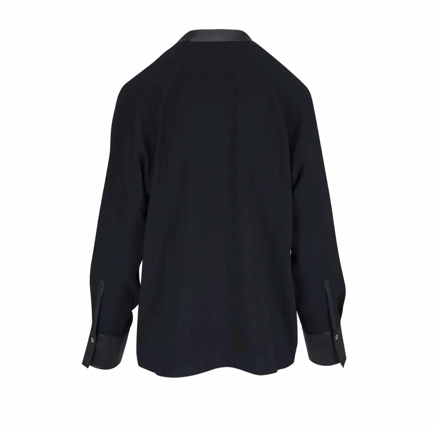 Vince - Leather Trim Dolman Top