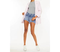 KanCan High Rise Mom Shorts in medium denim - women's shorts - view 4