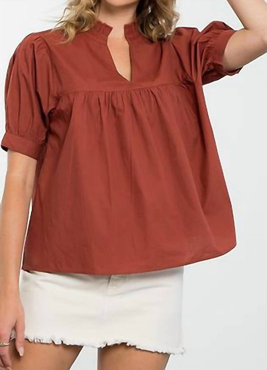 Thml - Aimee V-neck Peplum Top