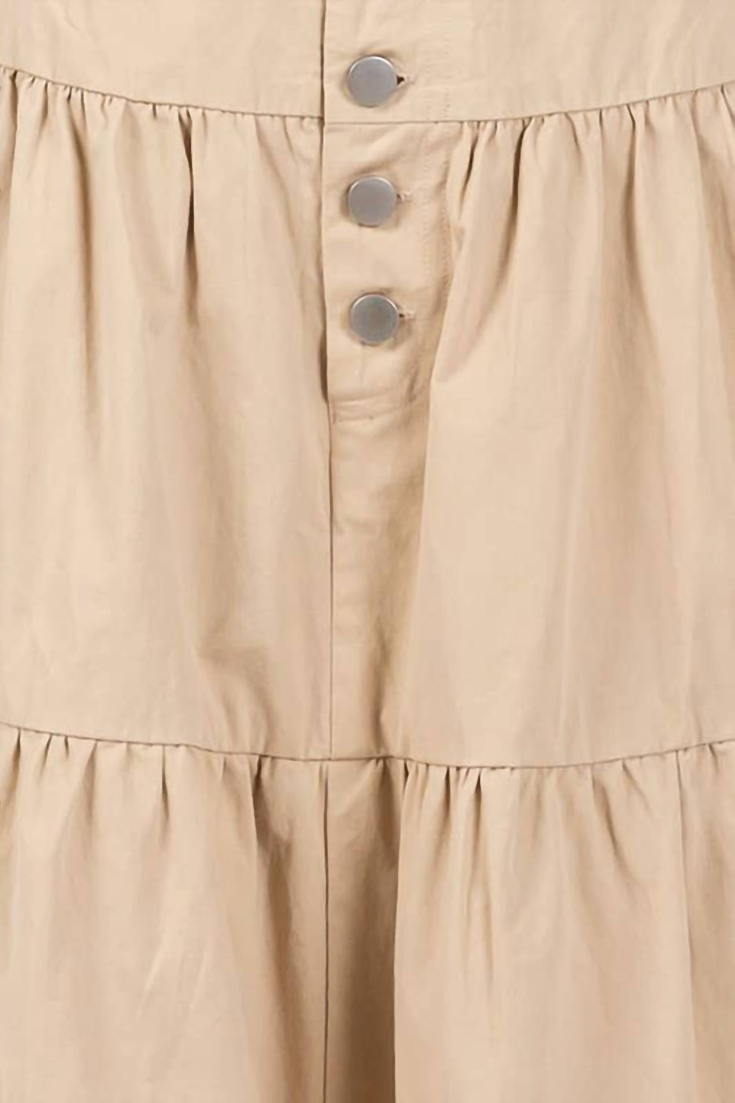 Calista - Button Detailed Front Maxi Skirt