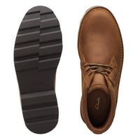 Clarks Men's Corston Waterproof Boot in brown leather - men's boots - alternate view