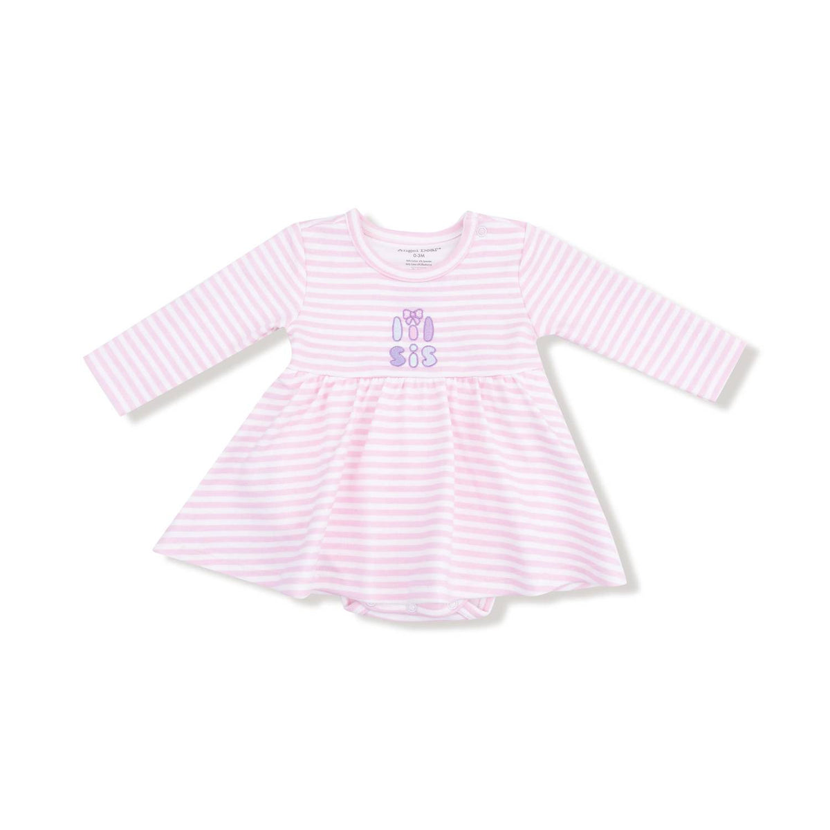 Angel Dear - Girls Organic Cotton Jersey Stripe Bodysuit Dress