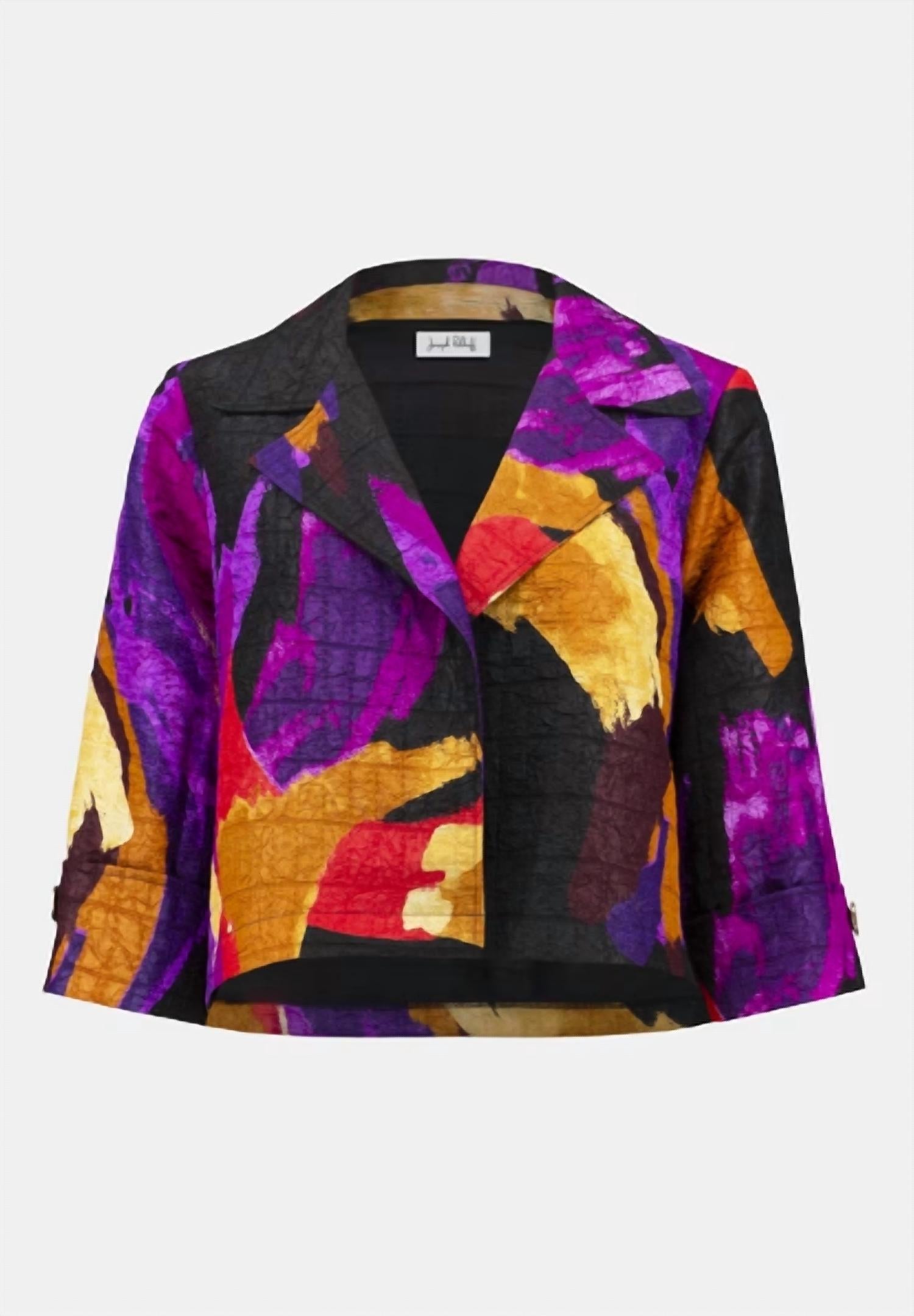 Joseph Ribkoff - Hip Length Abstract Jacket