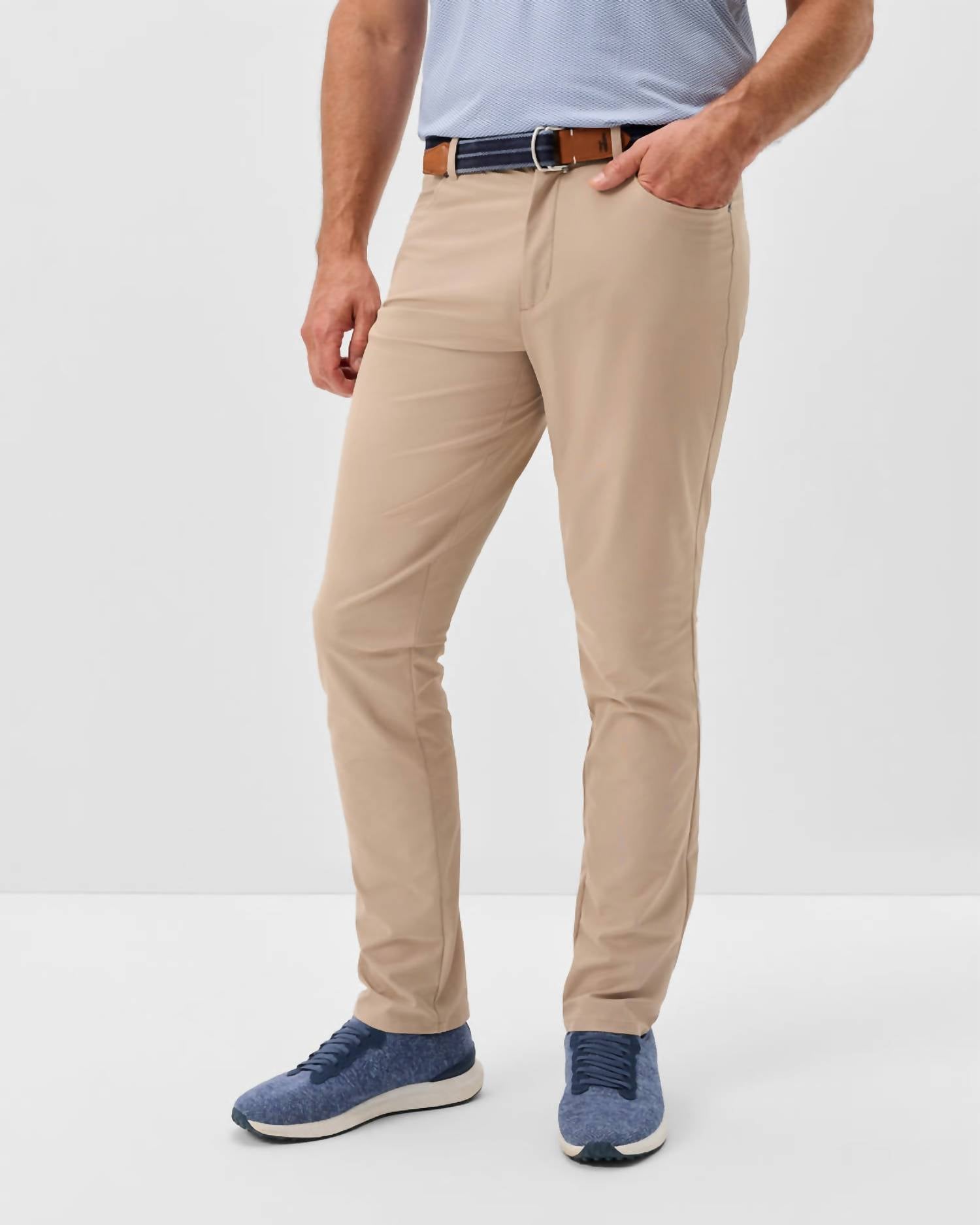 JOHNNIE-O Cross Country Flex Performance Pant in khaki - women's pants