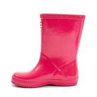 HUNTER Kids First Gloss Rain Boots in bright pink - kids' shoe - alternate view