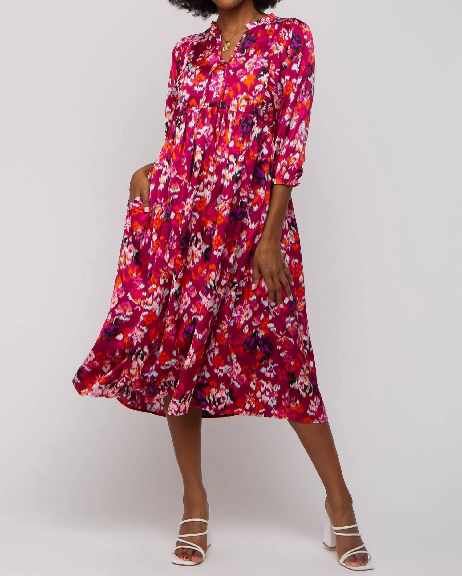 Umgee - Pembrooke Knit 3/4 Sleeve Dress