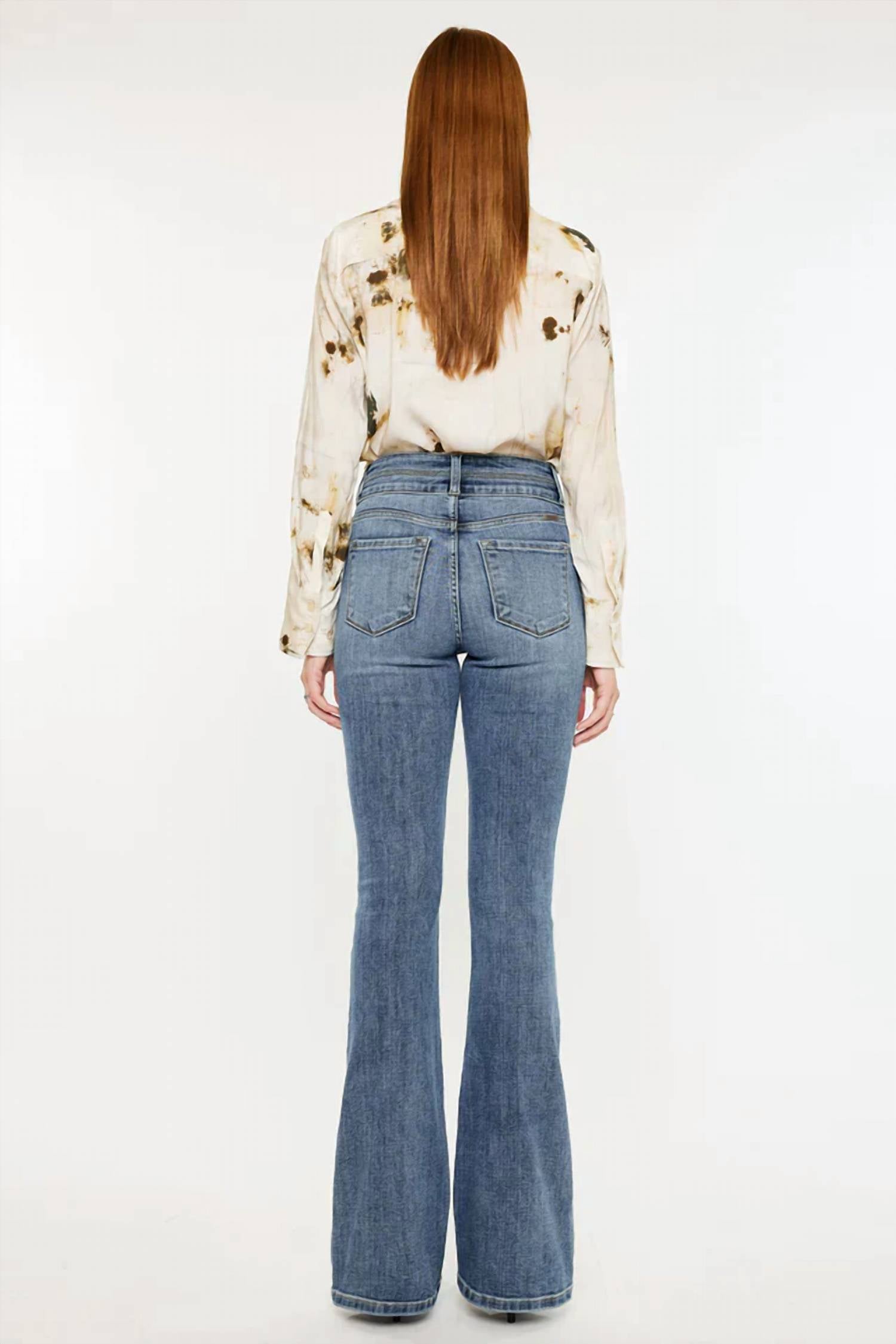 Kancan - Raven High Rise Skinny Bootcut Jeans