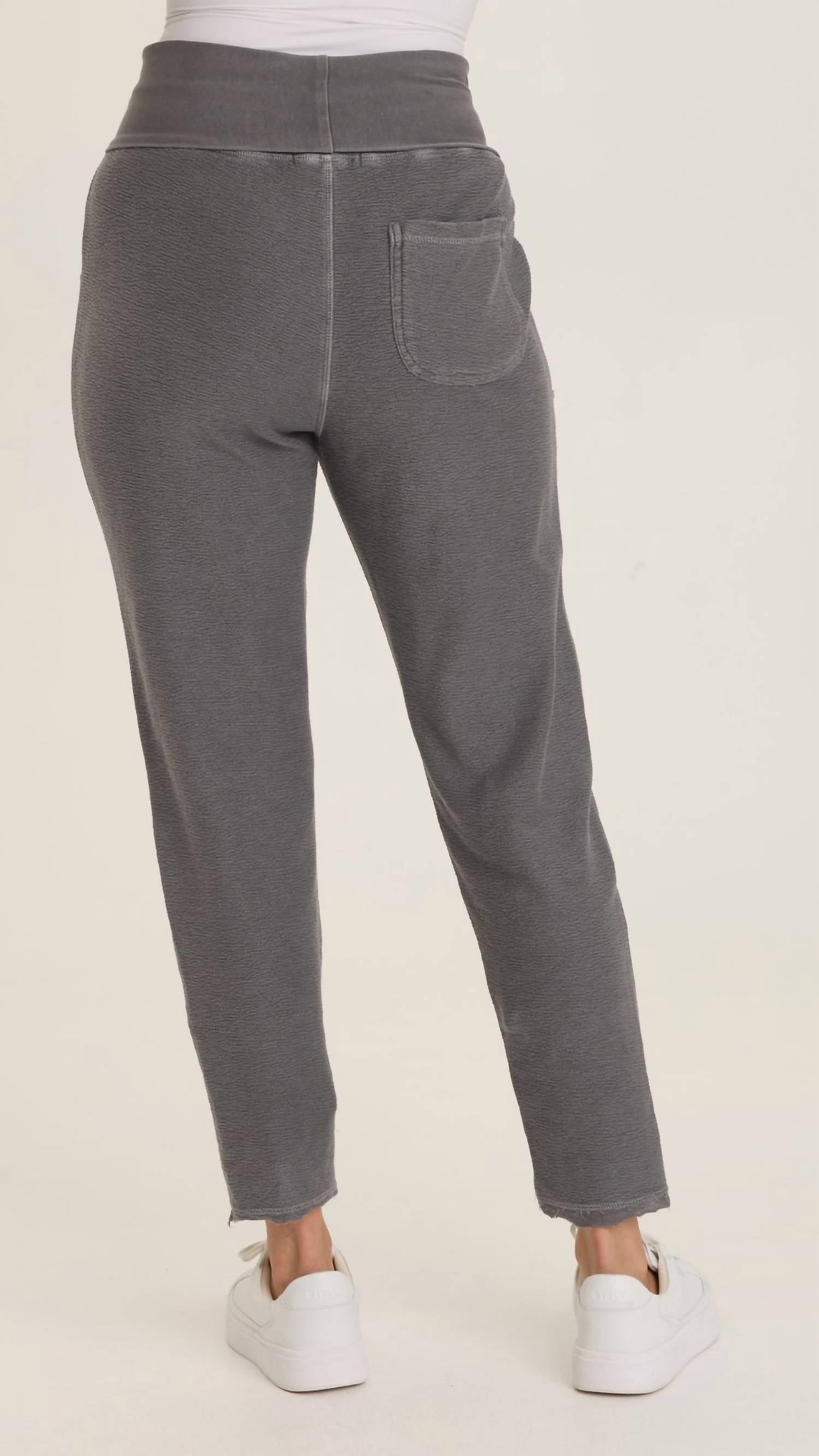 Wearables Kiefer Slim Leg Crepe Knit Pants in nebulous pigment - women's pants - alternate view