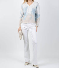 Kinross - Sequin Jacquard Vee Sweater