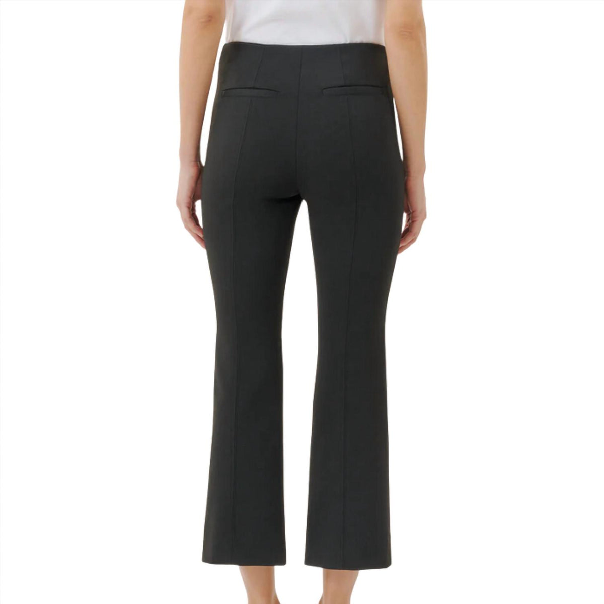 ATM Women's Ponte Kick Flare Pant in black - women's pants - detail view