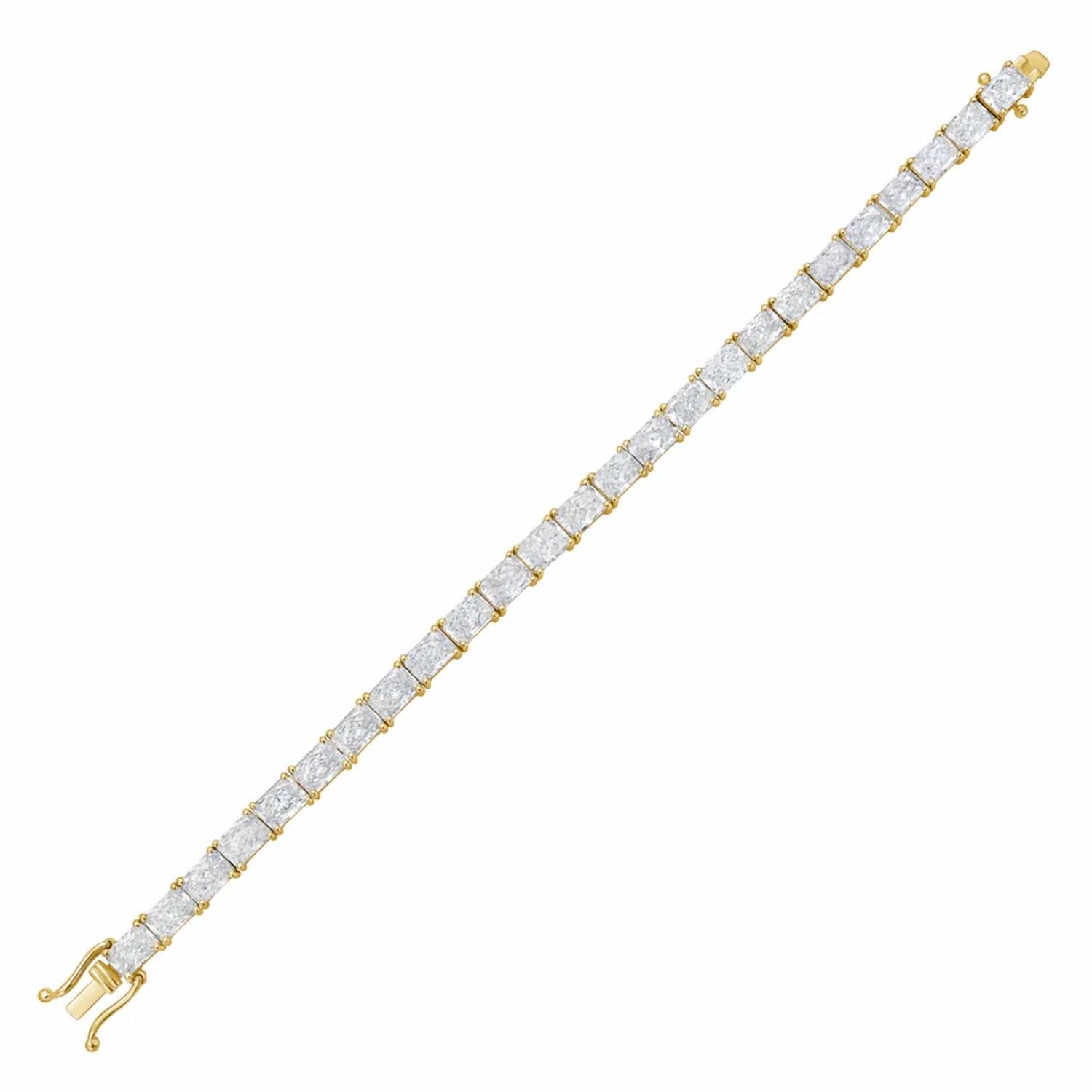 Diana M Jewels - Women's Radiant Lab-Grown Diamond Bracelet (10.00 Ct) - Bold