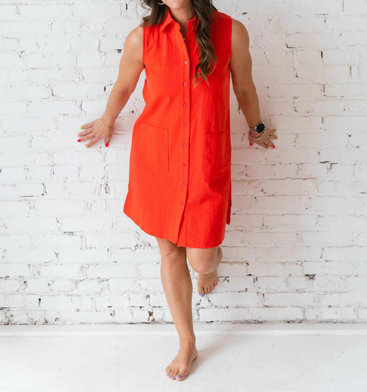 Before You Collection - Cotton Tank Shirt Dress