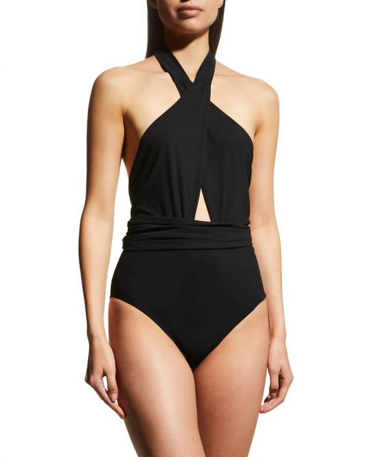 Wrap Halter One Piece Swimsuit