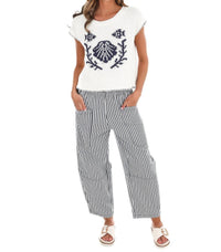Blu Pepper - Women's Seaside Stitch Sweater