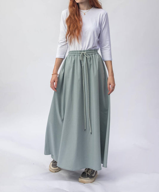 Tonet - Cotton Drawstring Skirt