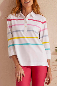 Tribal - Stripe Polo Shirt