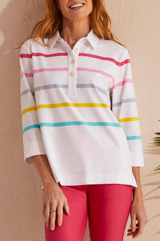 Tribal - Stripe Polo Shirt