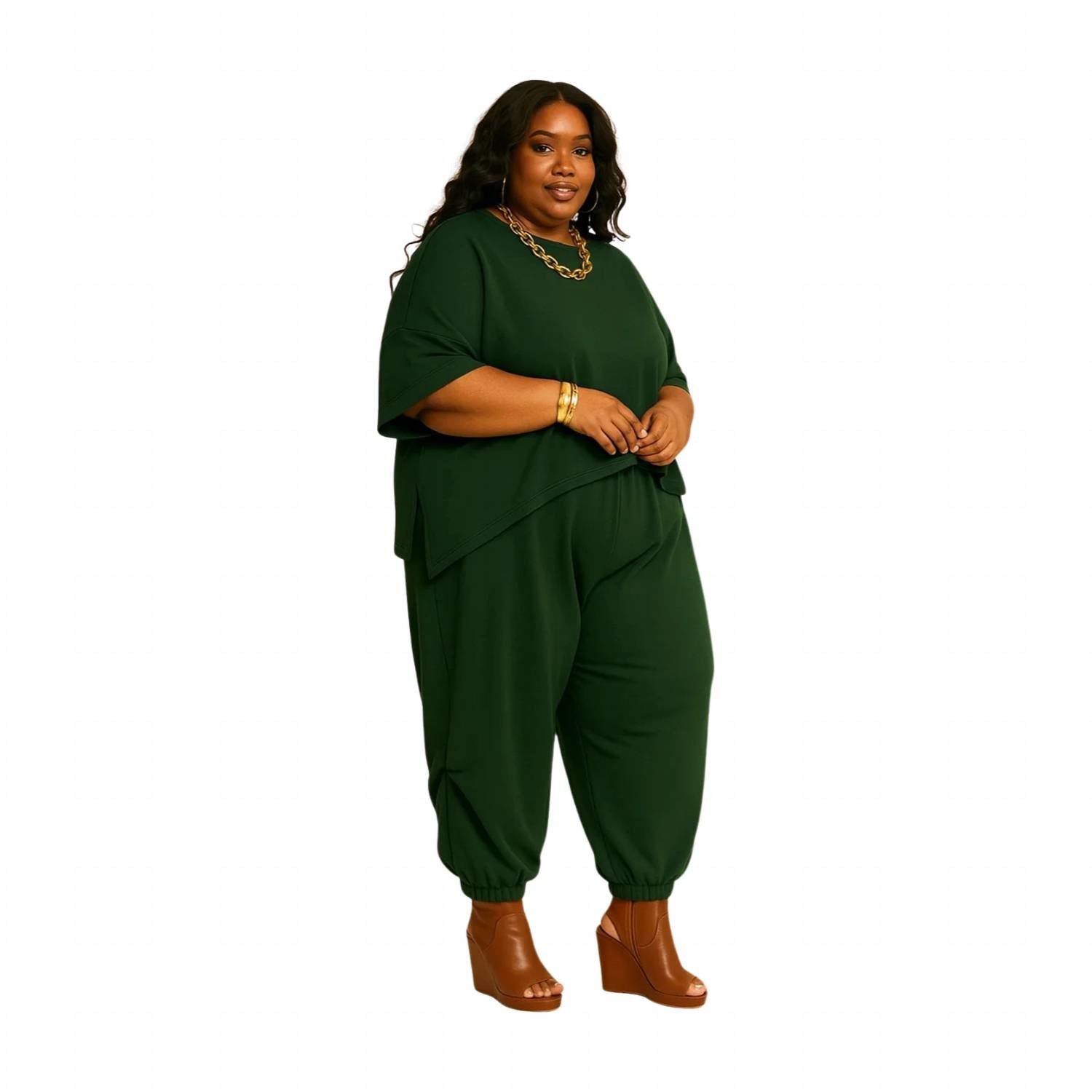Davi & Dani - Bella Butter Pin Tuck Luxe Set - Plus