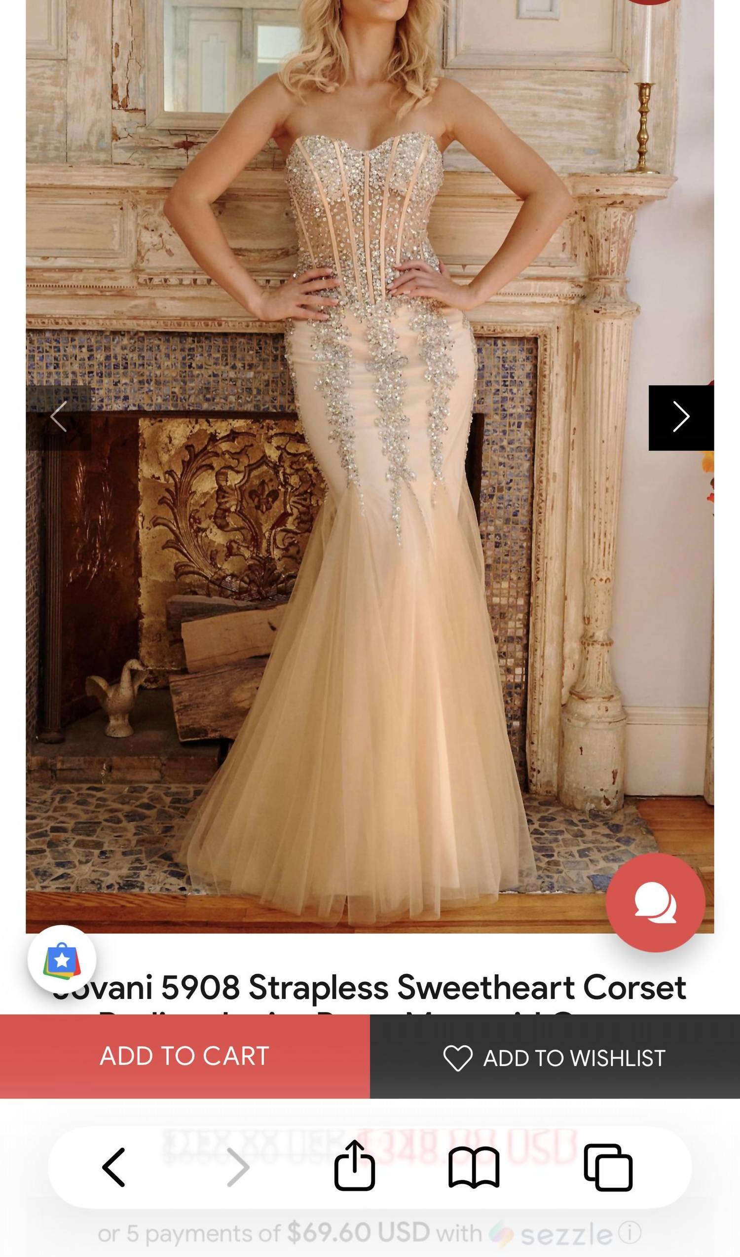 Jovani - strapless bustier