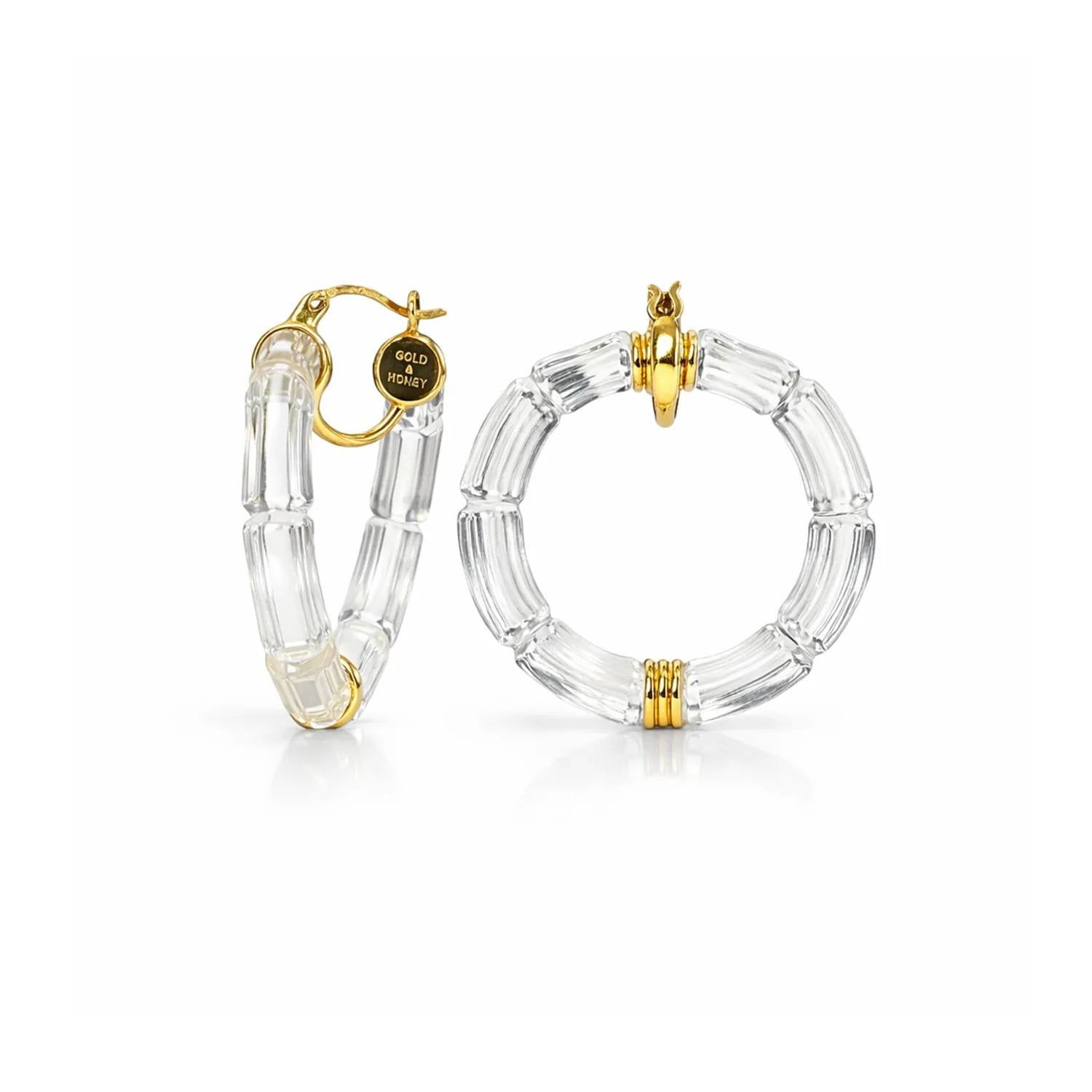 Gold & Honey - Women's Gala Bamboo Lucite Earrings