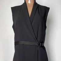 The Row Women’s Crepe Wrap Mini Dress in black - women's dress