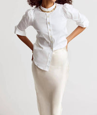 The Shirt - Puffed Shoulder Button Down Shirt