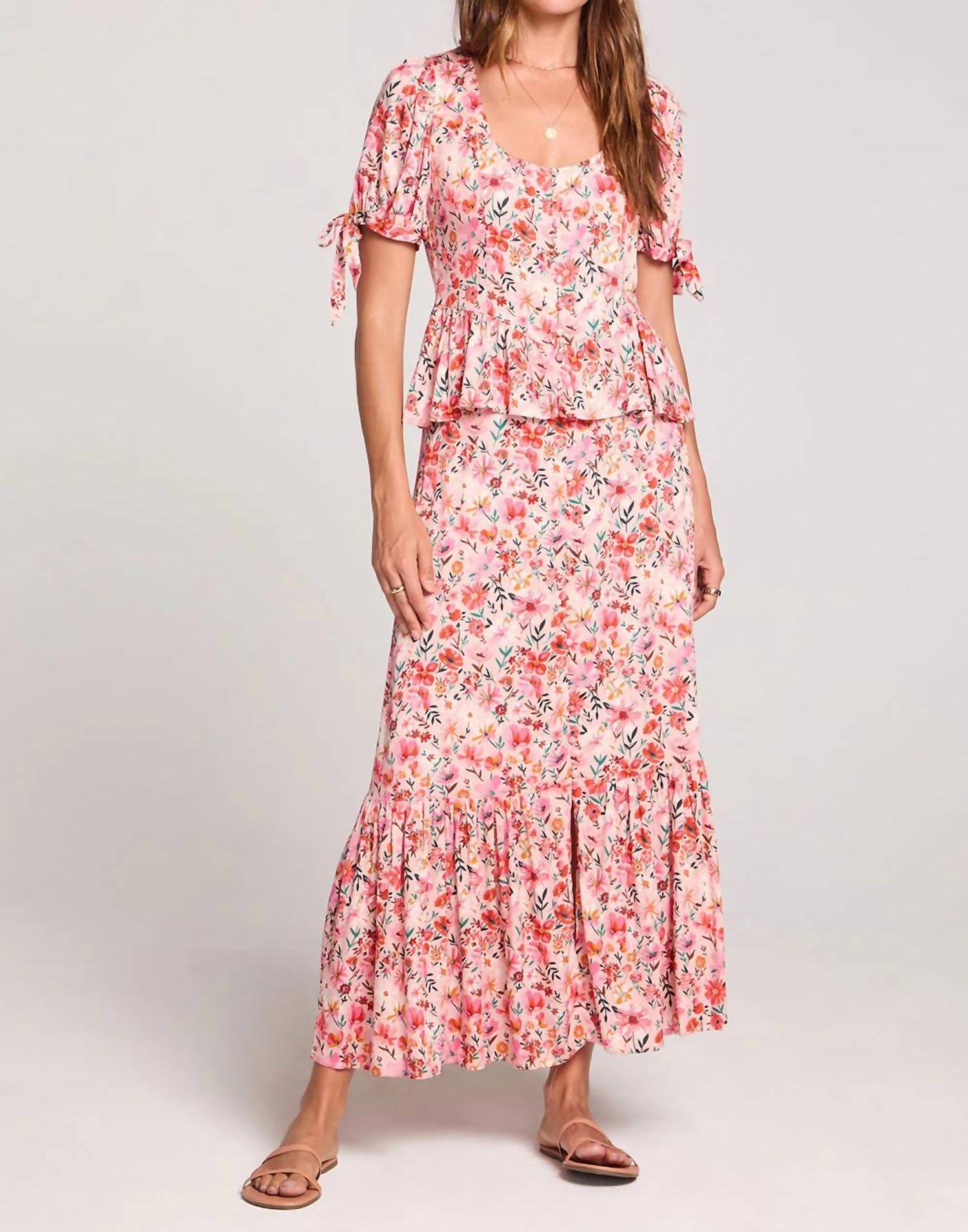 Saltwater Luxe - Floral Button Up Midi Skirt