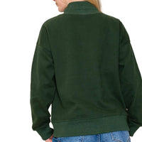 Staccato - Drawstring Neck Long Sleeve Soft Top