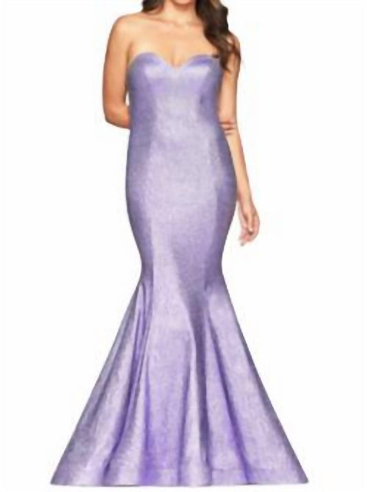 Faviana - Metallic Mermaid Gown