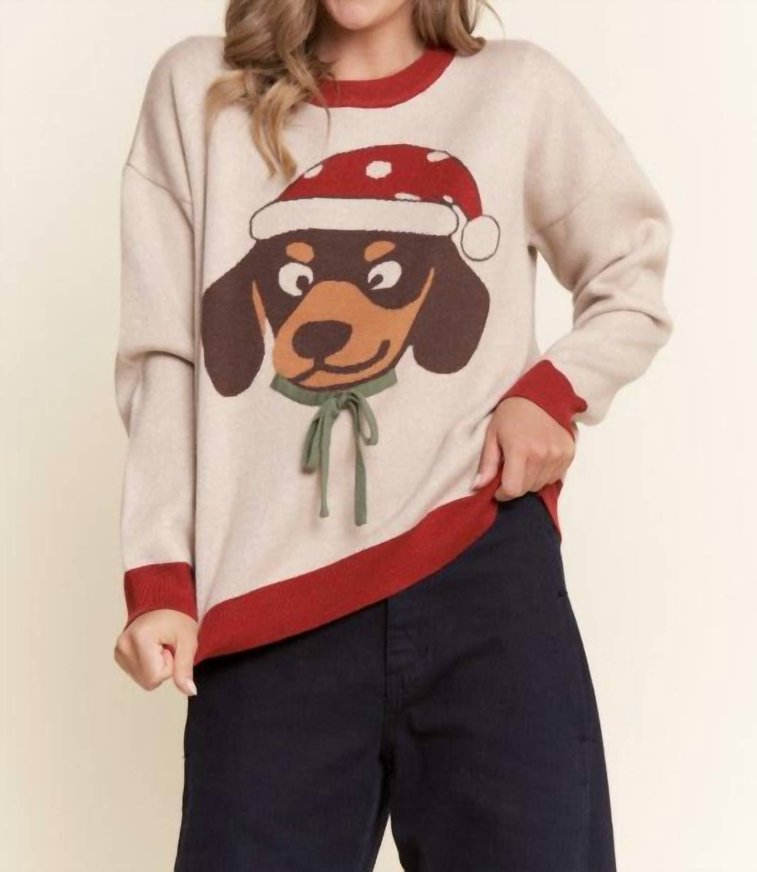 J.Nna - Dachshund Christmas Sweater