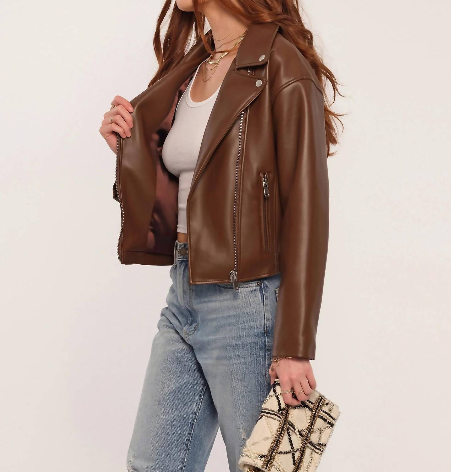 Heartloom - Cera Vegan Leather Moto Jacket