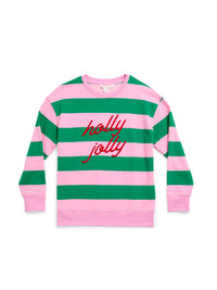 Shiraleah - Holly Jolly Striped Classic Sweatshirt