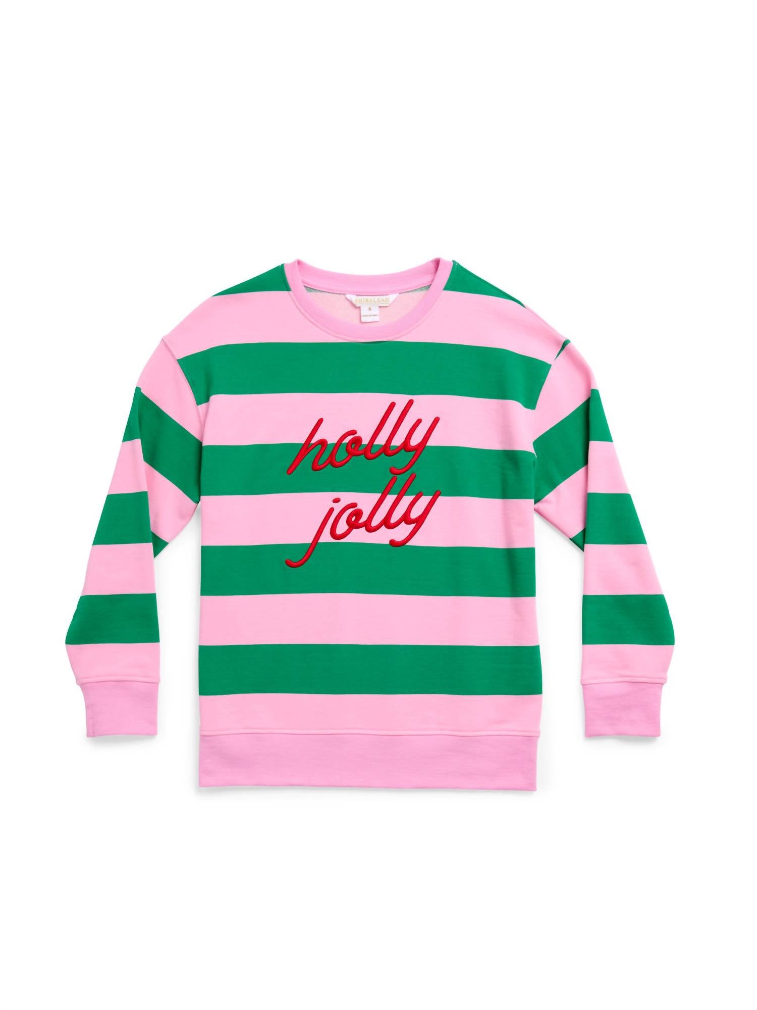 Shiraleah - Holly Jolly Striped Classic Sweatshirt