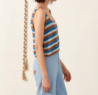 ALIX OF BOHEMIA Tina Lowtide Crochet Top in multi - women's shirt - alternate view