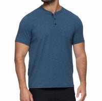 Flags & Anthem - Essential Stretch Comfort Short Sleeve Henley Shirt