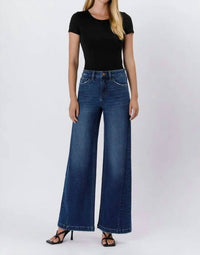 Lovervet - Tummy Control High Rise Wide Leg Jeans