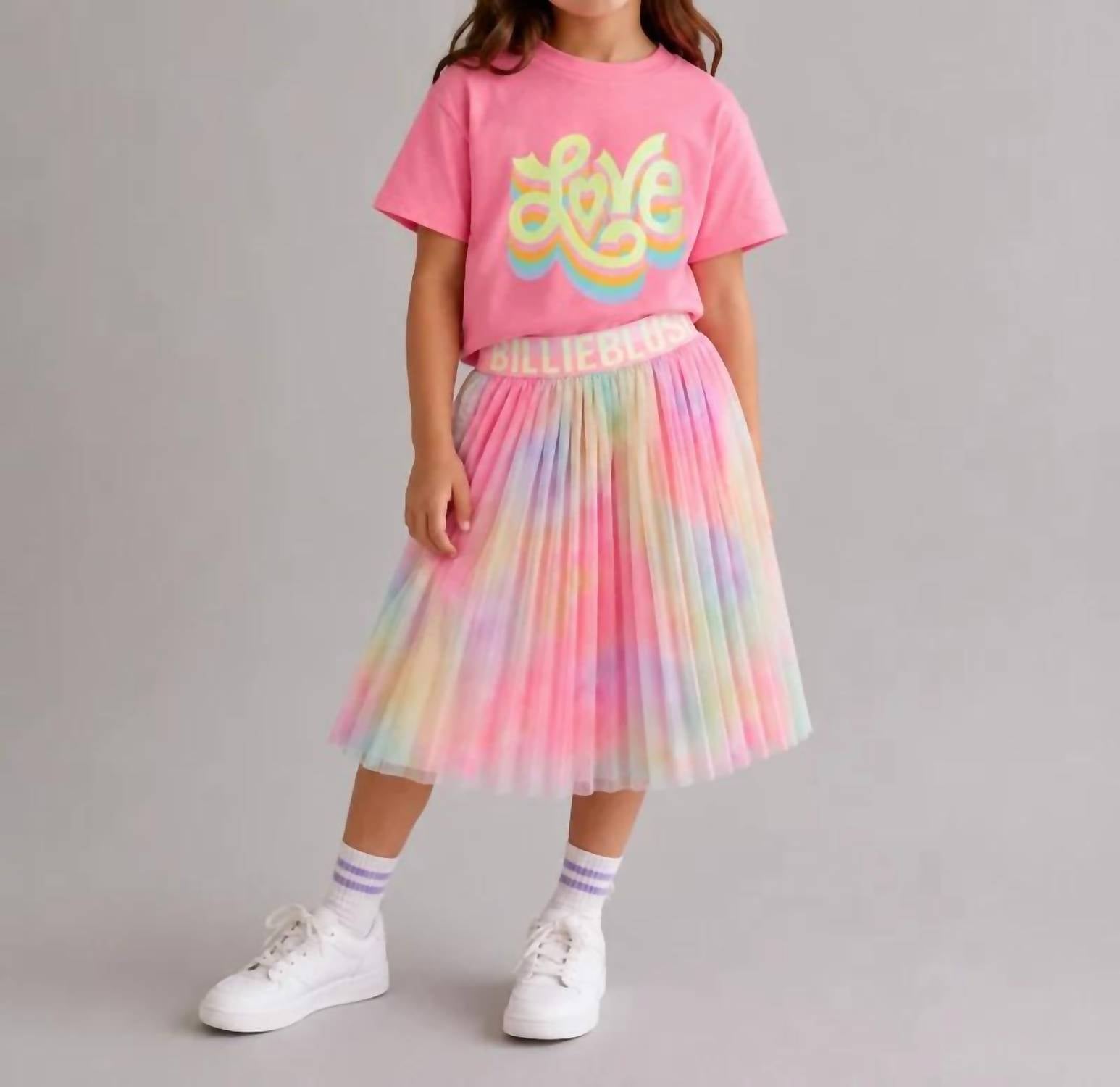Billieblush - Girls Tie Dye Pleated Skirt