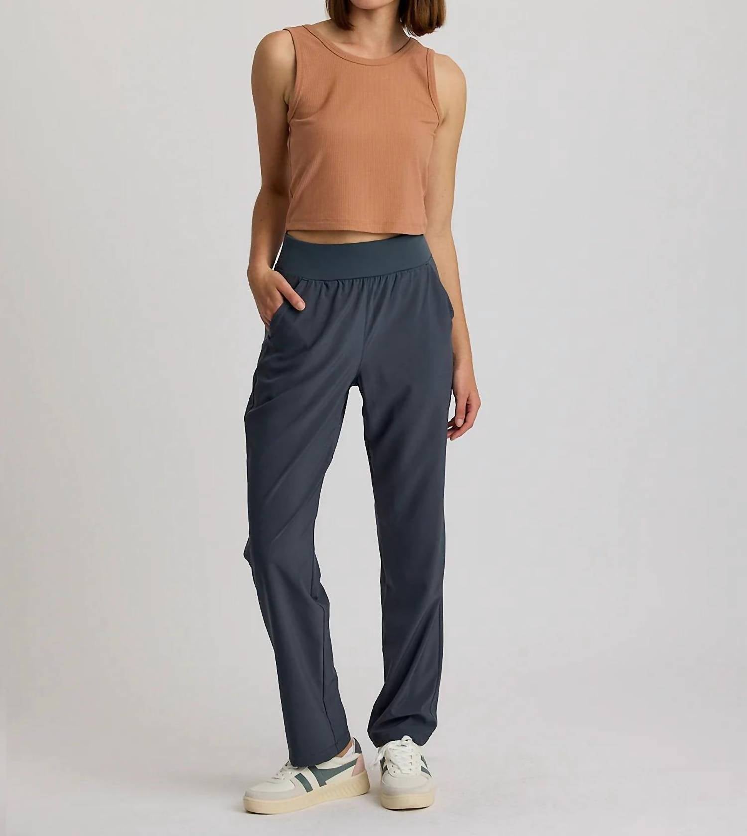 FREE FLY Breeze Flats Pant in storm cloud - women's pants