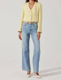 Astr - Marleigh V-neck Tweed Jacket
