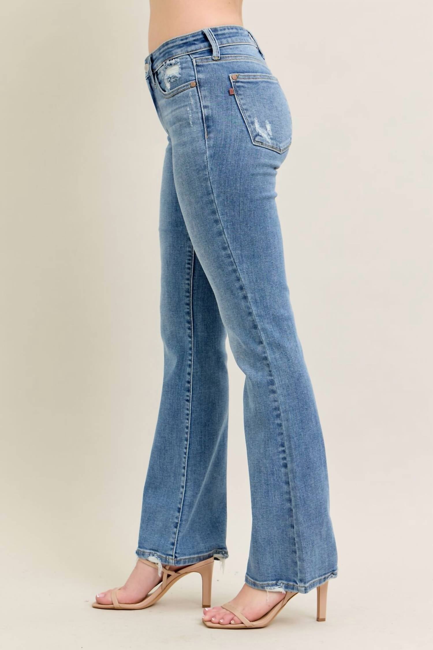 Judy Blue Charlotte Bootcut Jeans in vintage wash - women's jeans - view 4