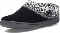 Clarks - Women's Fairisle Slip On Scuff Sweater Fur Collar Winter Slippers