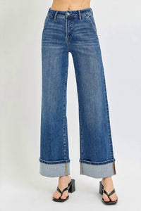 Risen - New Hope Tummy Control High Rise Cuffed Jeans