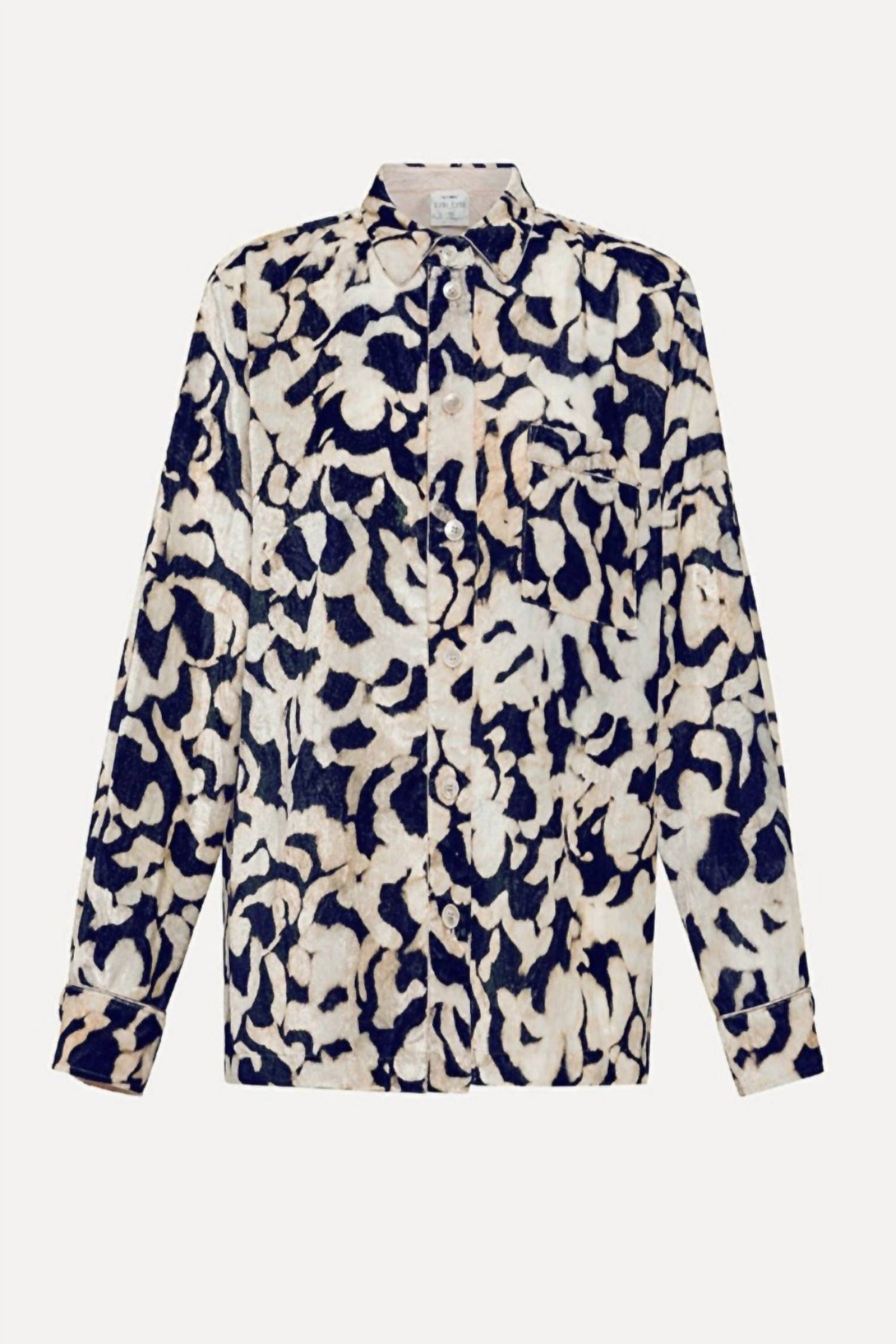 forte forte Velvet Rose Alchemy Shirt in ink - women's shirt - view 4
