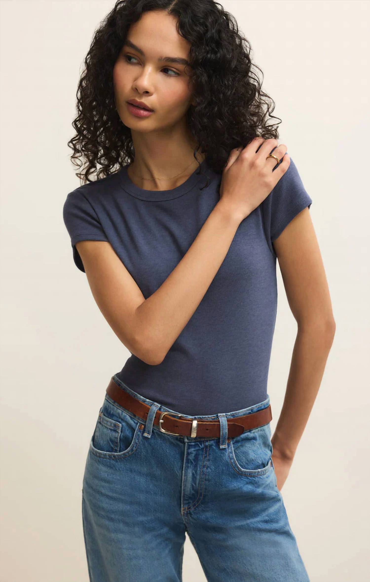 Z Supply - Renae Rib Short Sleeve Top