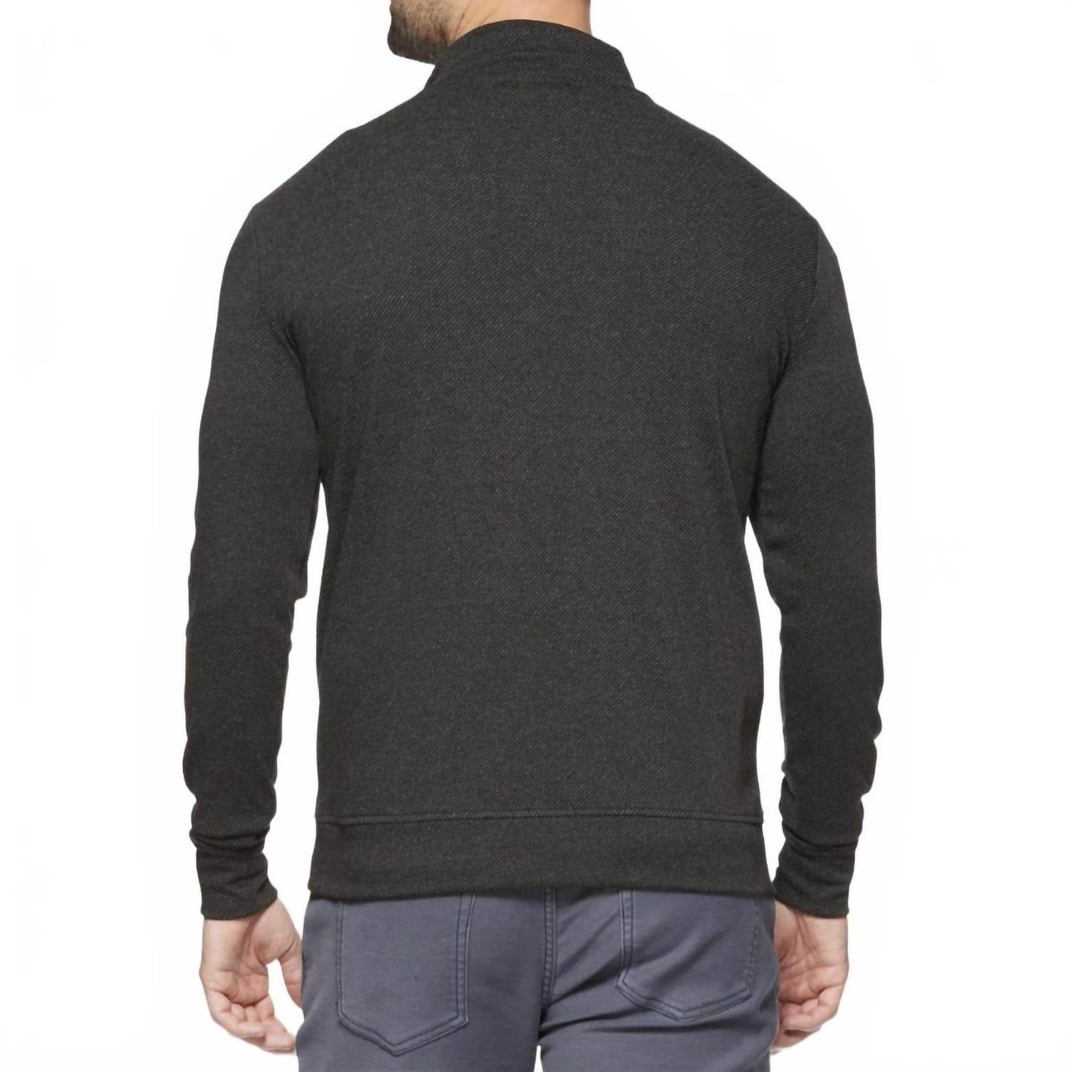 Flags & Anthem - Hero Solid Twill 1/4 Zip Mock Neck Sweater